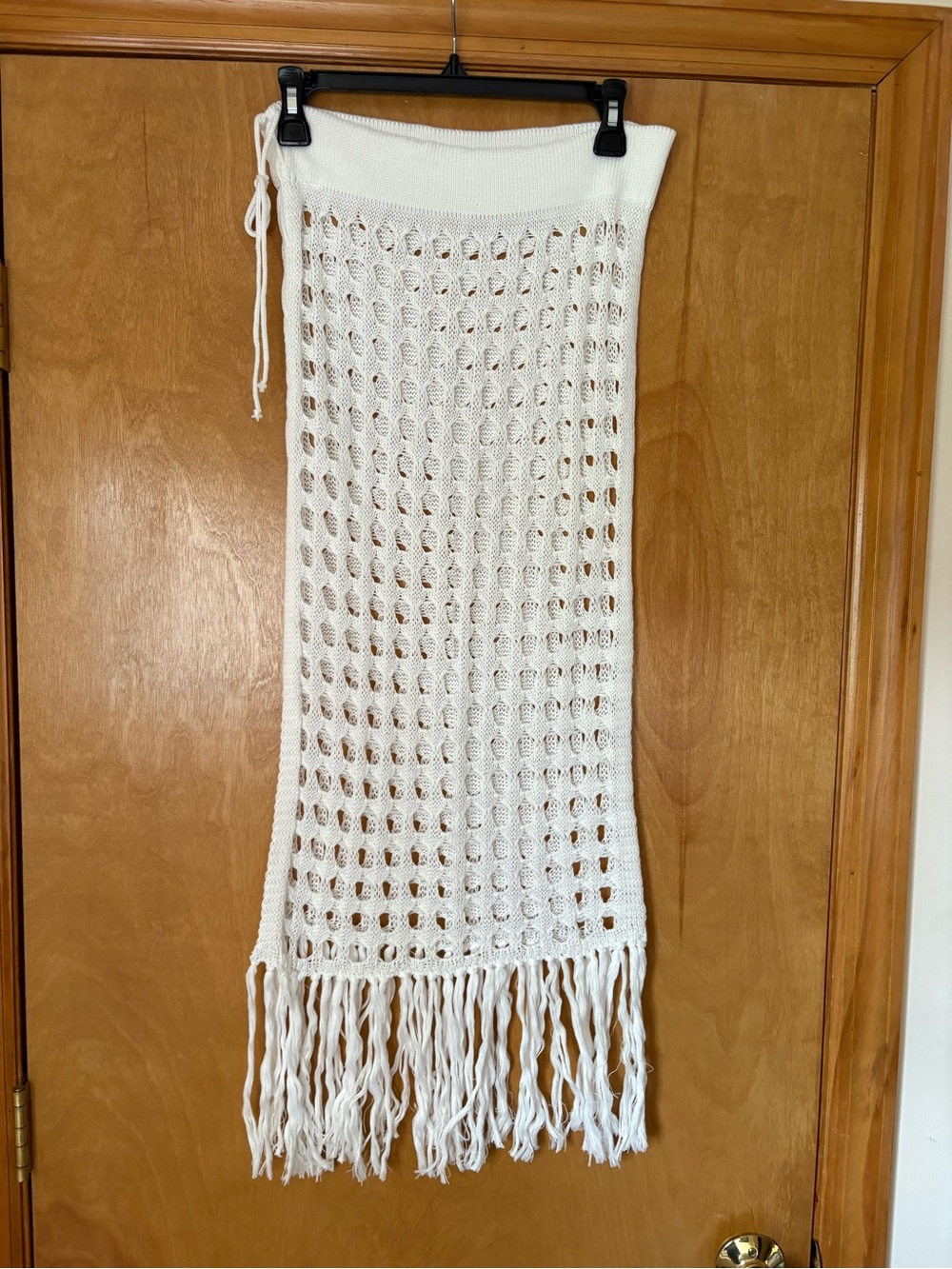 Amazon Women Sexy Hollow Out Mesh Tassle Skirts Beach Cover Up Summer Fish Net S